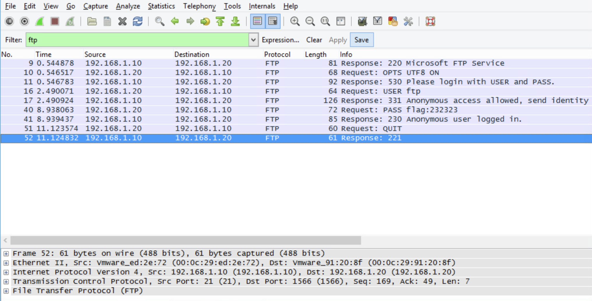 FTP Traffic Analysis